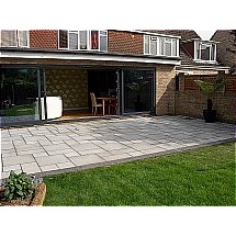 Large Grey Patio Door Open